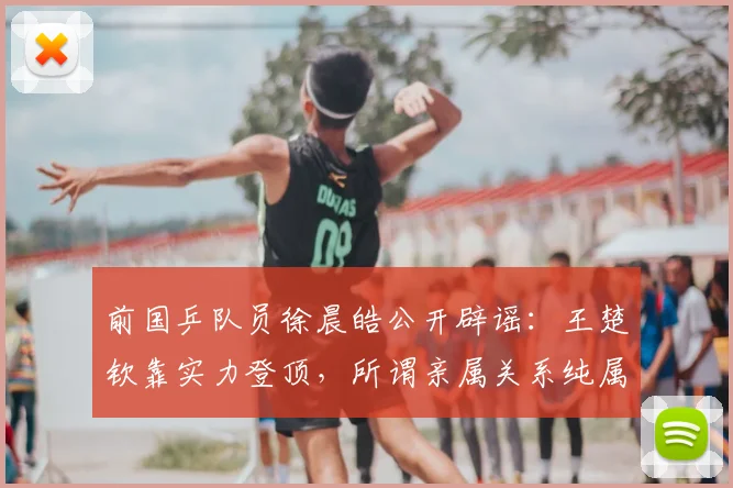 前国乒队员徐晨皓公开辟谣:王楚钦靠实力登顶,所谓亲属关系纯属捏造